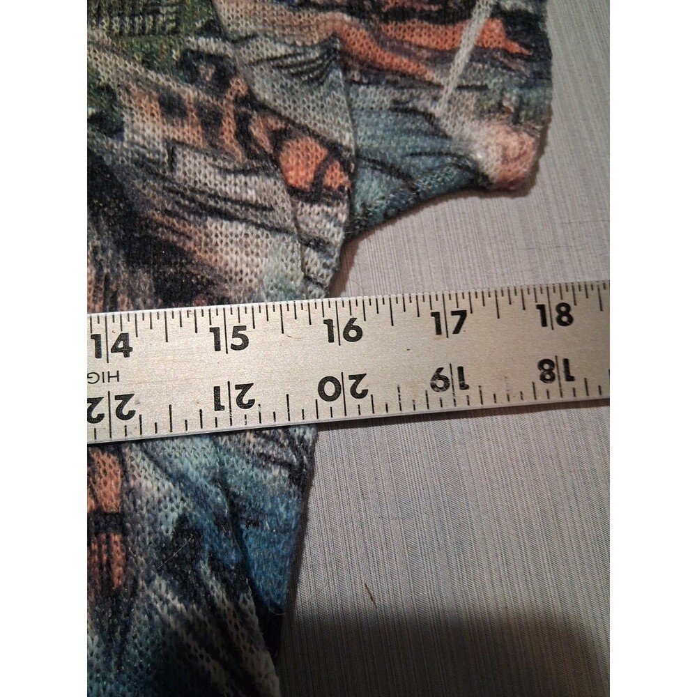 Gaze Cream Boho Native Feathers Print Lightweight Top Size XS Womens Made In USA - Picture 3 of 6